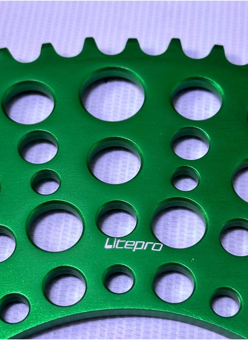 Litepro Chainring 70T Green Color, 130Bcd, Folding Bike  - Image 2