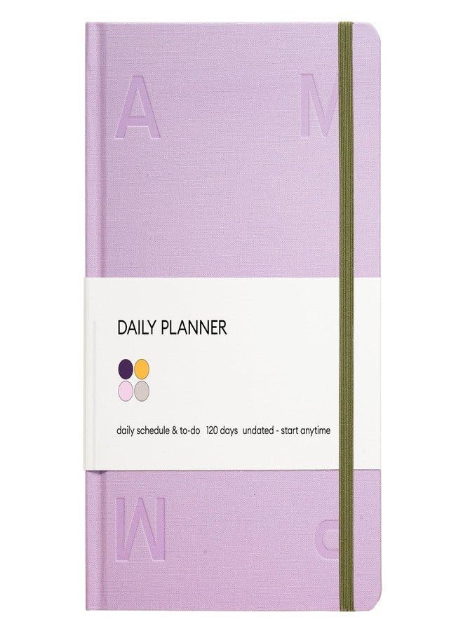 Kunitsa Co. Undated Planner - Hardcover, with Habit Tracker & Goal Setting - Daily, 120 Days, Start Anytime (Lavender) - Image 1