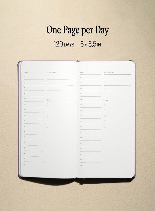 Kunitsa Co. Undated Planner - Hardcover, with Habit Tracker & Goal Setting - Daily, 120 Days, Start Anytime (Lavender) - Image 4