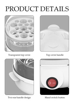 DUNISO Double Layer Egg Cooker, Multifunctional Electric Steam Egg Boiler, Quick Egg Boiler With Handle， Automatic Power Off, High Temperature Resistance,Can Cook 14 Eggs, 350W, 15 * 21cm  - Image 3