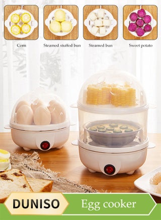 Double Layer Egg Cooker, Multifunctional Electric Steam Egg Boiler, Quick Egg Boiler With Handle， Automatic Power Off, High Temperature Resistance,Can Cook 14 Eggs, 350W, 15 * 21cm - pzsku/ZB3C0A621F0E5F8918C84Z/45/1743929896/0c81f06c-65a2-43c6-80d4-7c3751eaa692