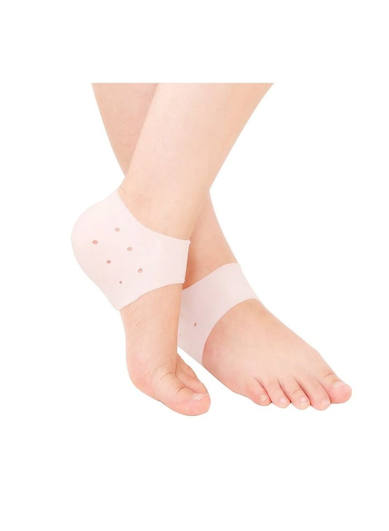 2 Pieces Silicone Socks Soften Heel Cracked Plantar Fasciitis Foot Skin Care Protector Pedicure Pain Relief - Image 1