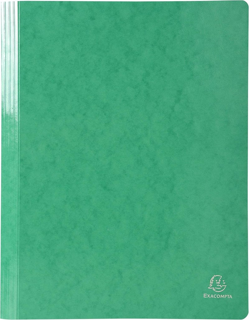 Exacompta Iderama Flat Bar Files, 355 gsm, A4 - Dark Green, Pack of 25 - Image 1