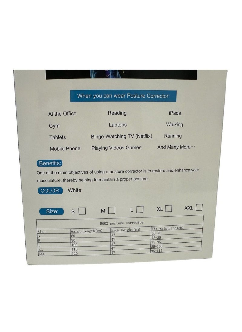A Medical Corset To Correct the Curvature And Support The Back And Shoulders - Size XL