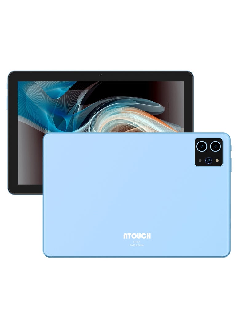 أتتش تابلت S-Tab7 بحجم 10.1 بوصة بنظام أندرويد 14 مع لوحة مفاتيح وفأرة 16 جيجابايت RAM 1 تيرابايت ROM شريحة مزدوجة 5G واي فاي بلوتوث تابلت ذكي IPS مع قلم وغطاء - أزرق - Image 1
