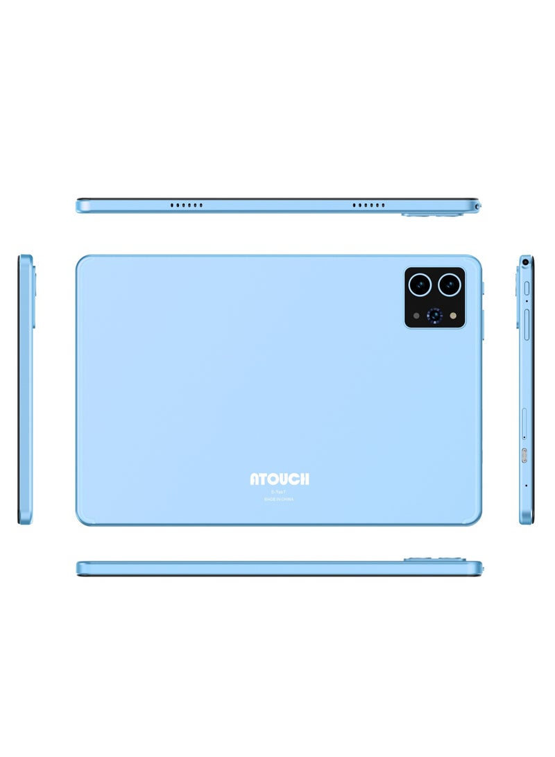 أتتش تابلت S-Tab7 بحجم 10.1 بوصة بنظام أندرويد 14 مع لوحة مفاتيح وفأرة 16 جيجابايت RAM 1 تيرابايت ROM شريحة مزدوجة 5G واي فاي بلوتوث تابلت ذكي IPS مع قلم وغطاء - أزرق - Image 2