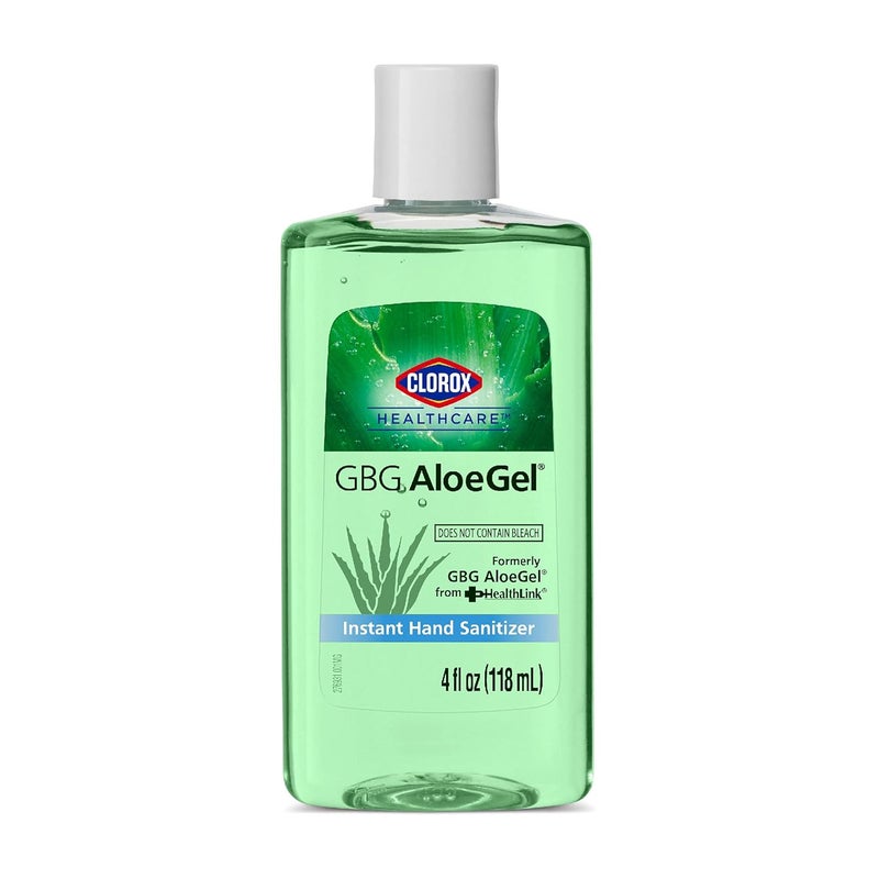 Clorox Healthcare GBG AloeGel Hand Sanitizer Gel 4oz (118ml) | Clorox Hand Sanitizer Gel Mini | Bleach Free Instant Travel Size Hand Sanitizer Gel (1 Pack)