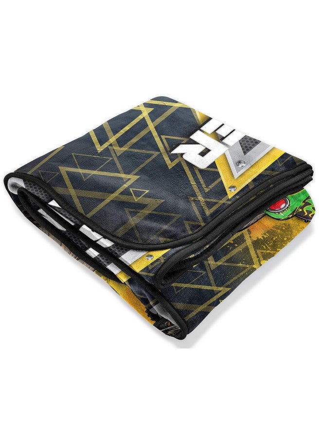 Jay Franco Jay Franco Monster Jam MJ Life Blanket - Measures 62 x 90 inches, Kids Bedding Features Grave Digger - Fade Resistant Super Soft Fleece  - Image 3