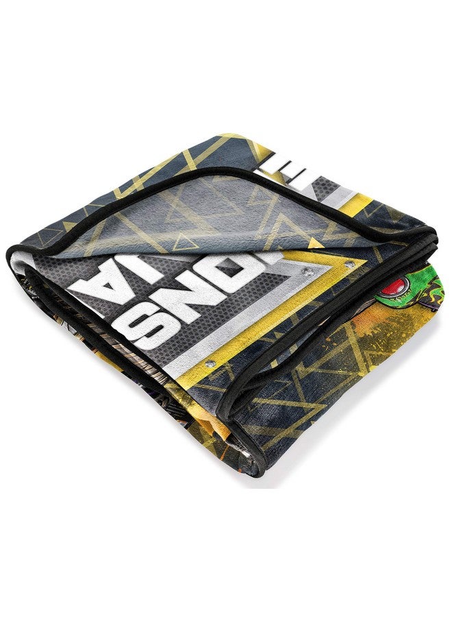 Jay Franco Jay Franco Monster Jam MJ Life Blanket - Measures 62 x 90 inches, Kids Bedding Features Grave Digger - Fade Resistant Super Soft Fleece  - Image 4