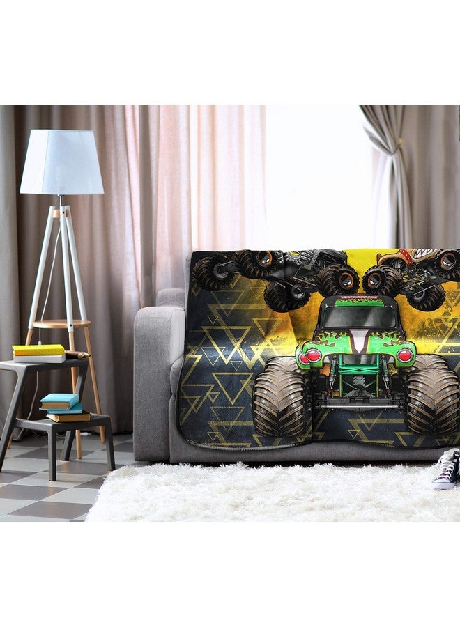 Jay Franco Jay Franco Monster Jam MJ Life Blanket - Measures 62 x 90 inches, Kids Bedding Features Grave Digger - Fade Resistant Super Soft Fleece  - Image 5
