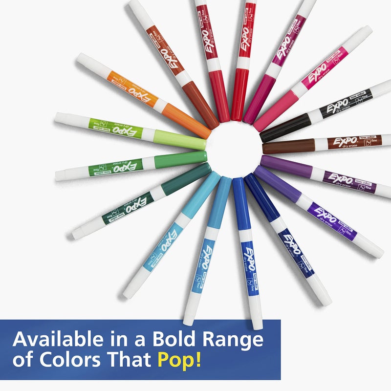EXPO 86074 Low-Odor Dry Erase Markers, Fine Point, Assorted Colors, 4-Count - Image 3