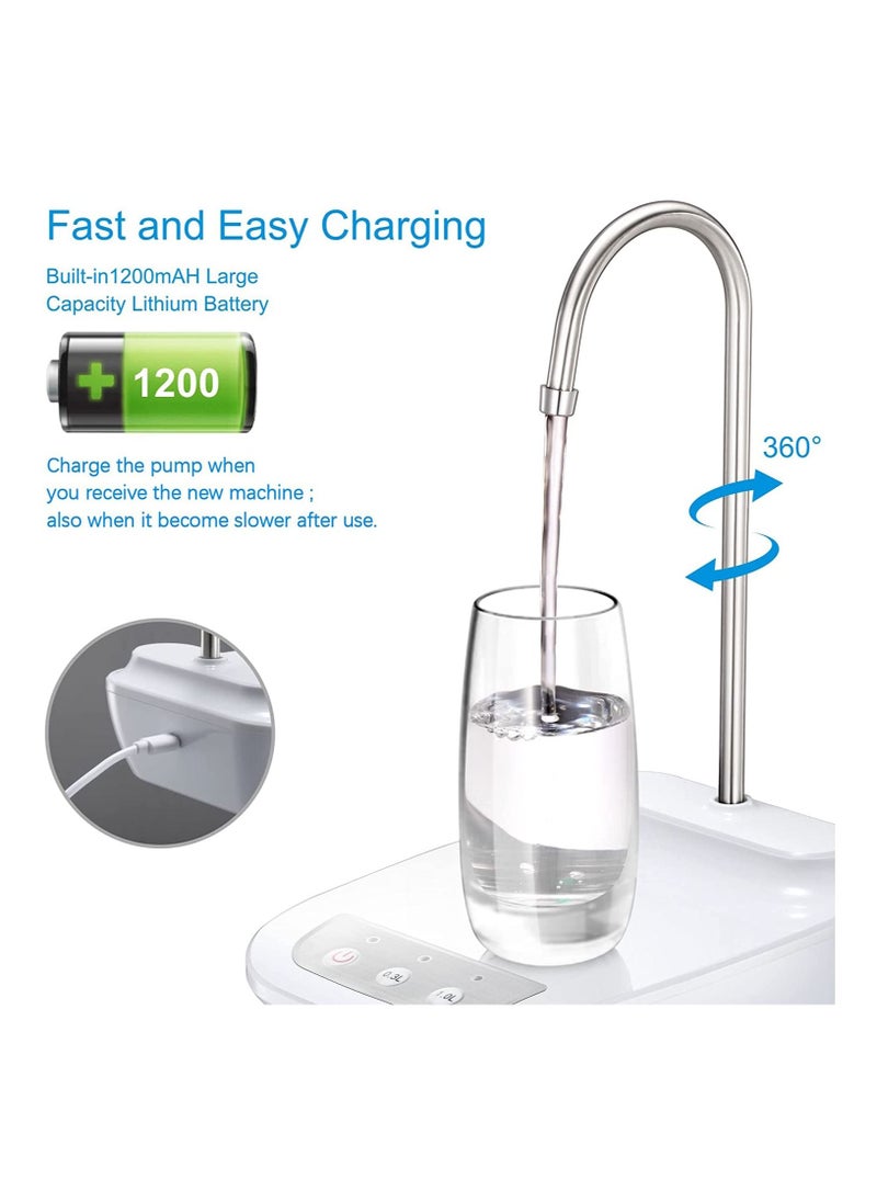 DubaiGallery USB Rechargeable Electric Water Dispensers Portable Automatic Induction Water Pump Bucket Bottle Dispenser Smart Office Kitchen  - Image 3