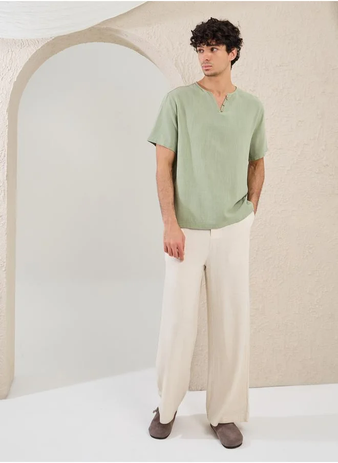 Styli Styli Oversized Plain V Neck T-Shirt