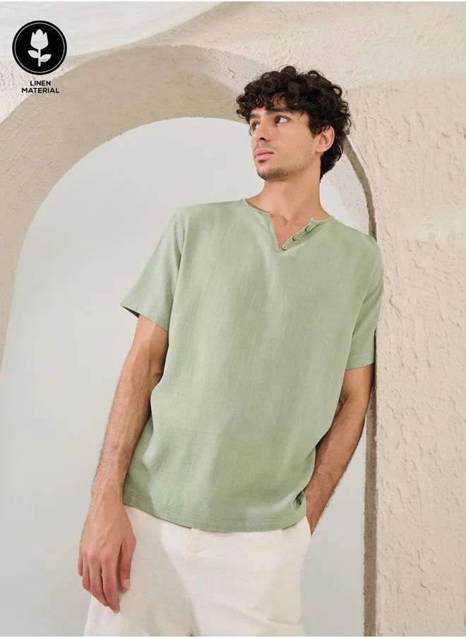 Styli Styli Oversized Plain V Neck T-Shirt