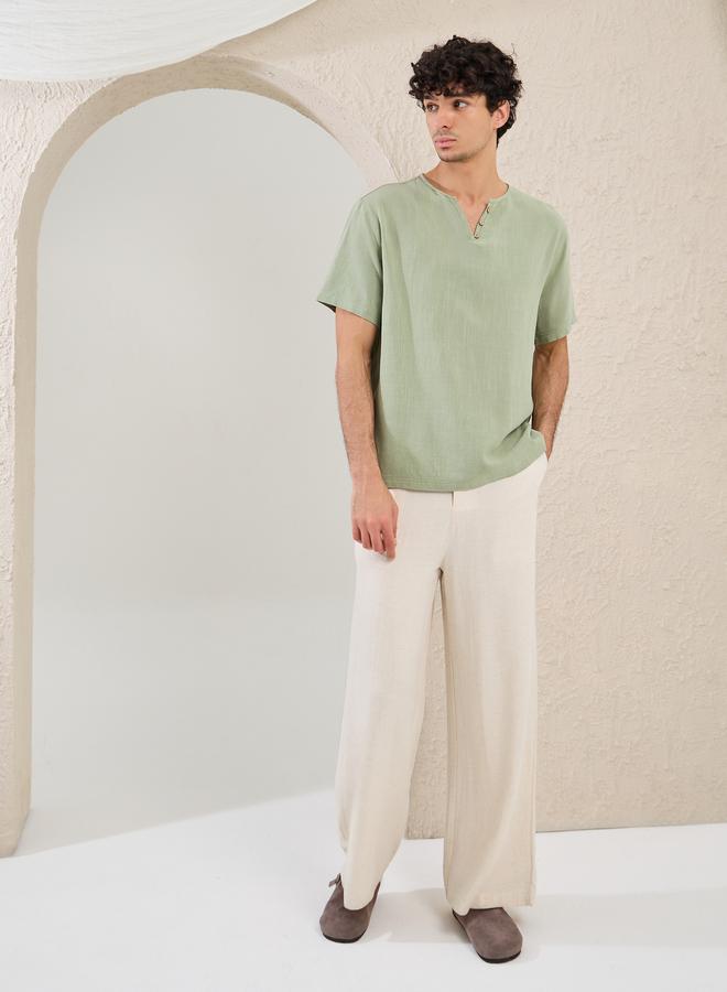 Styli Oversized Plain V Neck T-Shirt - Image 2