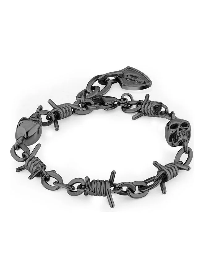 بوليس Mens Barbed Staineless Steel Bracelet