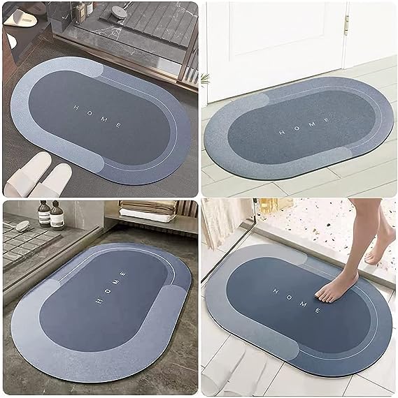 Nirgun Empex Super Absorbent Floor Mat MultiSize Bathroom AntiSlip Bath Mats for Home Microfiber Quick Dry Bathroom Carpet Morandi Color Matching Diatom Mud Bath Mat - Image 2