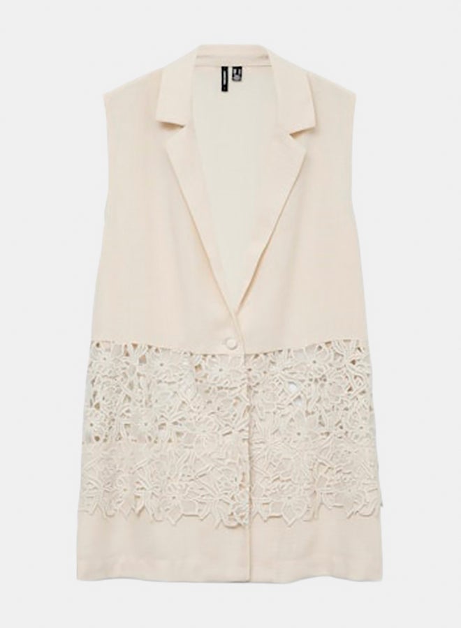 VERO MODA VERO MODA Womens Amira Sleeveless V-Neck Long Vest 