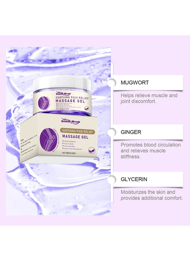 SOUTH MOON Joint Gel Purple Gel,Soothing Massage Cream,Pain Relief Massage Gel,Joint Activities Throughout The Body,Soothes Knees,Lumbar,Neck,Hands and Feet  - Image 3