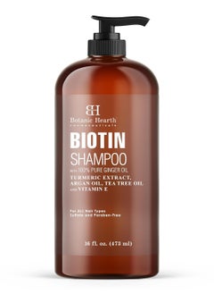Botanic Hearth BOTANIC HEARTH Biotin Shampoo - 16 fl oz - Promotes Thicker, Fuller Hair - Hydrating & Nourishing Formula for Stronger Hair Growth - Sulfate-Free, Paraben-Free, Safe for All Hair Types  - Image 1