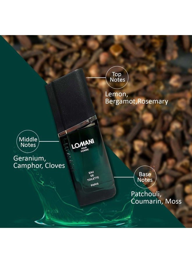 Lomani من لوماني 3.4 أوقية ماء تواليت بخاخ للرجال - Image 2