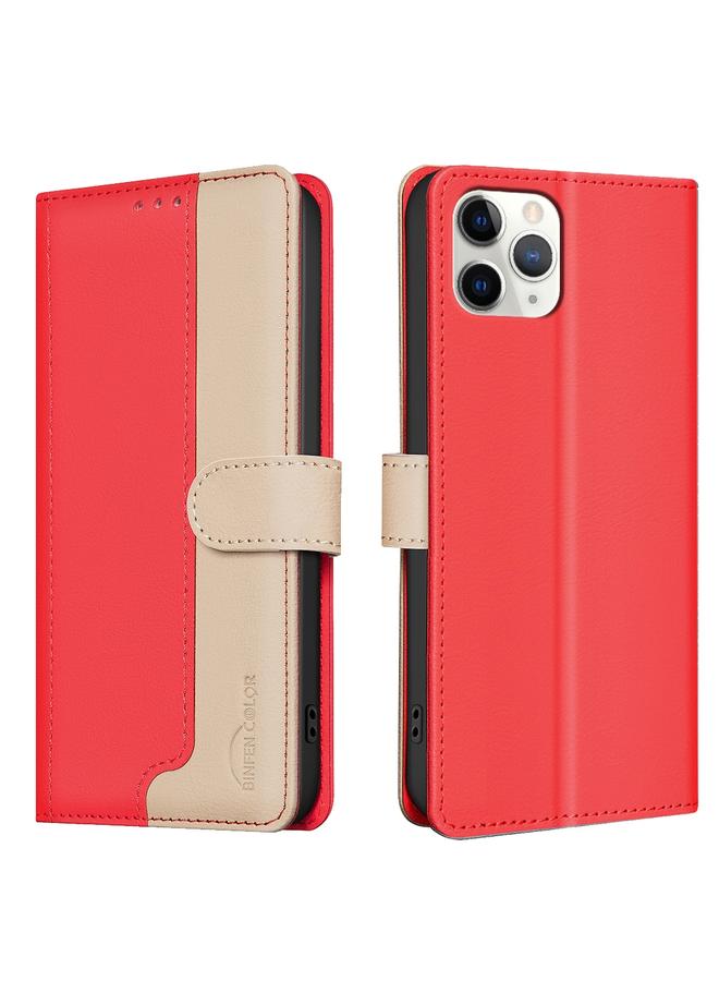 Zaboon Case For iPhone 12 Pro Max Color Matching RFID Anti-theft Leather Phone Case - Image 1