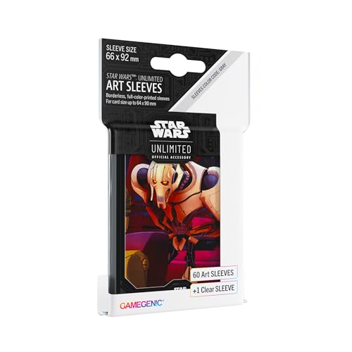 Gamegenic Star Wars Unlimited General Grievous Art Sleeves Officially Licensed Pack of 60 Art Sleeves and 1 Clear Sleeve Optimized Size for Star Wars Unlimited and Other TCG and LCG Games Made by Gamegenic - Image 1