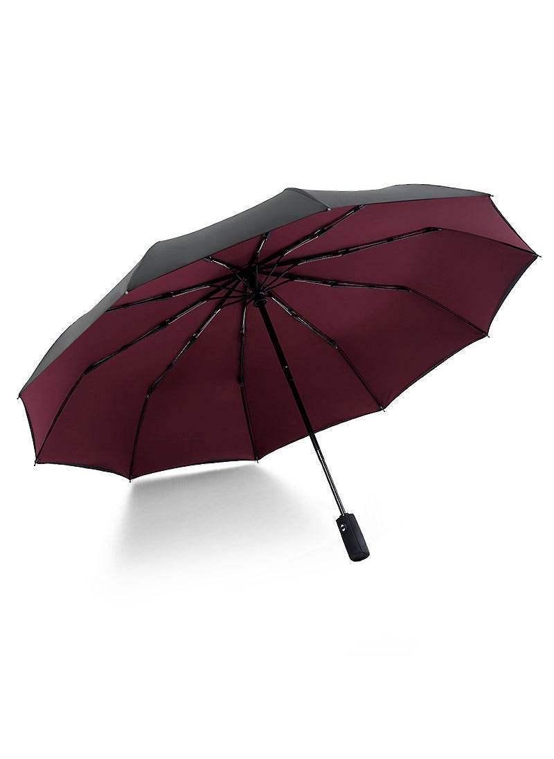 Generic Double-layer automatic umbrella folding reinforcement ten-bone wind-resistant men's and Women's Business double-use advertising umbrella - Image 1