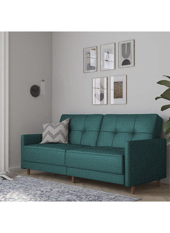Soufa Dibaj Odessa | 2-Seater Sofa Upholstered In Velvet 193x85x86 cm  - Turquoise - Image 2