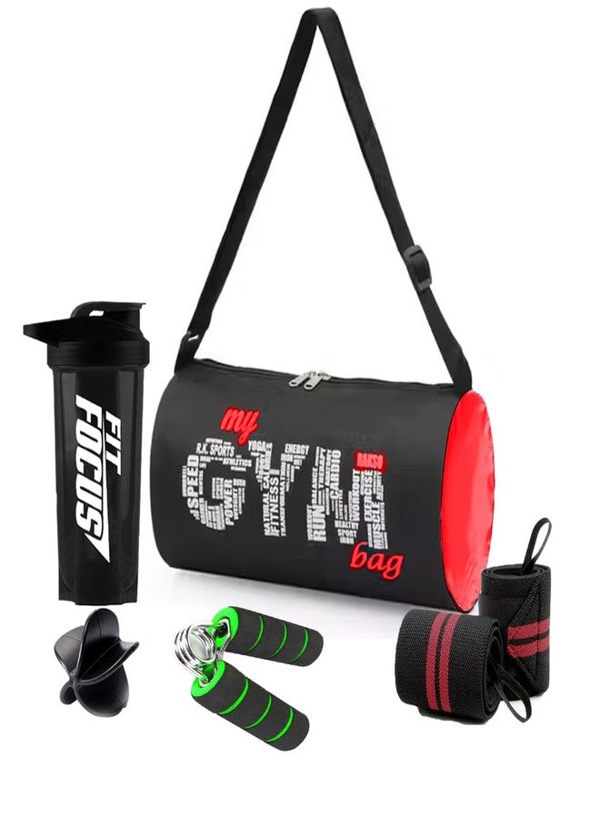 FIT FOCUS Gym Bag Combo for Men Combo Set for Men and Women Workout - Boost Your Workout with My Gym Bag, Wrist Band & Gym Shaker Bottle || Shaker Bottle 500 ml || My GymBag for Fitness (Green) - Image 1
