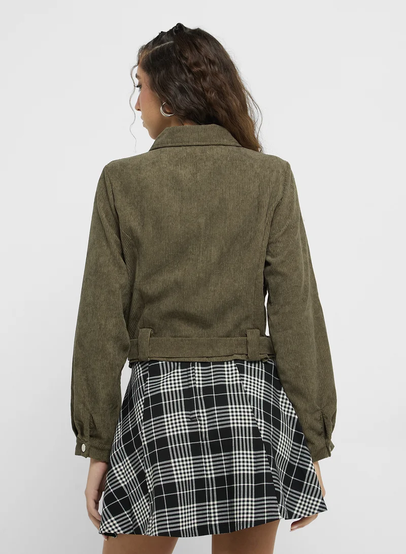 Ginger Corduroy Biker Jacket