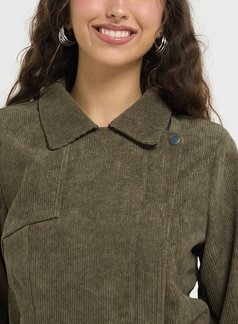 Ginger Corduroy Biker Jacket