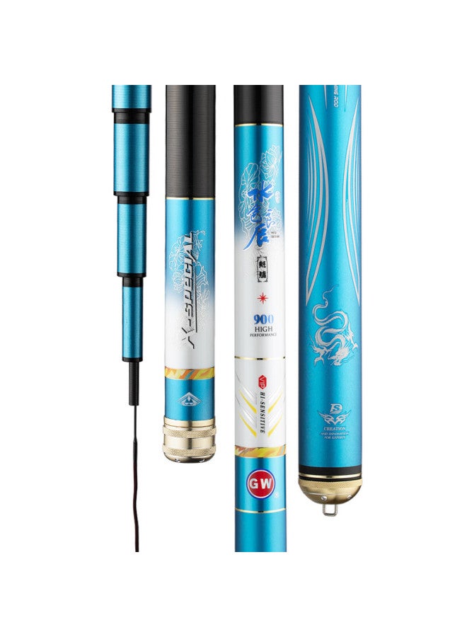 Gw Fishing Rod Hand Rod 8.1m Water Color Liangchen Mackerel Rod Ultra-light Ultra-hard 19-tone Lightweight Big Fish Rod Fishing Pole