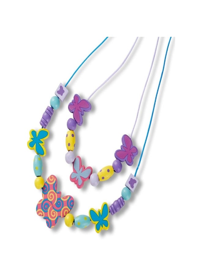 Melissa & Doug Created By Me! Wooden Crafting Butterfly Beads Set Multicolour 17.65 x 2.54 x 24.77 cm SMD6073174 - Image 3