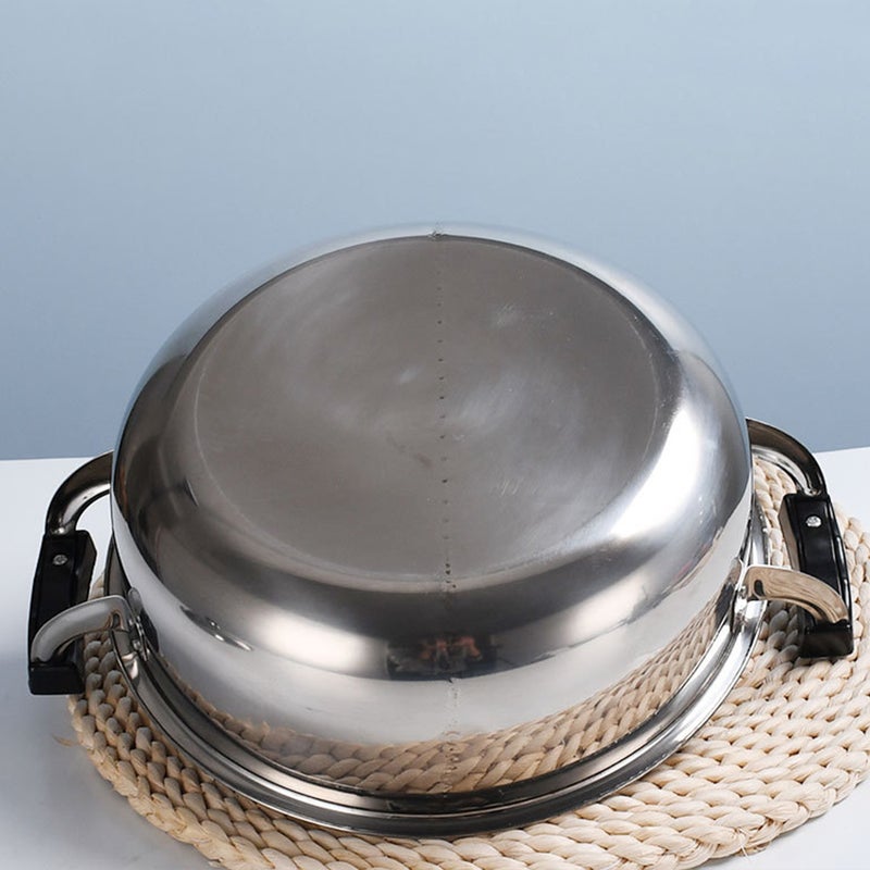 Dual Handle Hotpot Pot Stainless Steel Divided Hot Pot Multi-function Stockpot Home Accessory - Image 1
