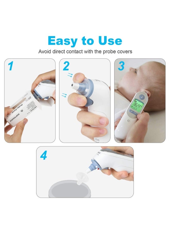 Generic 100 Pcs Ear Thermometer Probe Covers, Replacement Lens Filter Caps for Braun Thermometers, Disposable Hygienic Refill Tips Compatible with All Braun Models  - Image 3