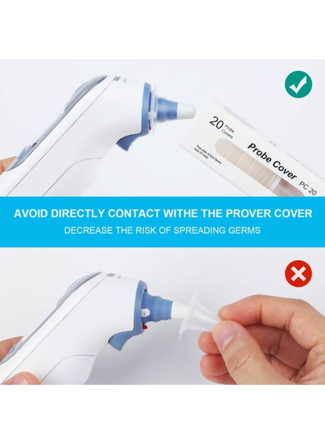 Generic 100 Pcs Ear Thermometer Probe Covers, Replacement Lens Filter Caps for Braun Thermometers, Disposable Hygienic Refill Tips Compatible with All Braun Models  - Image 2