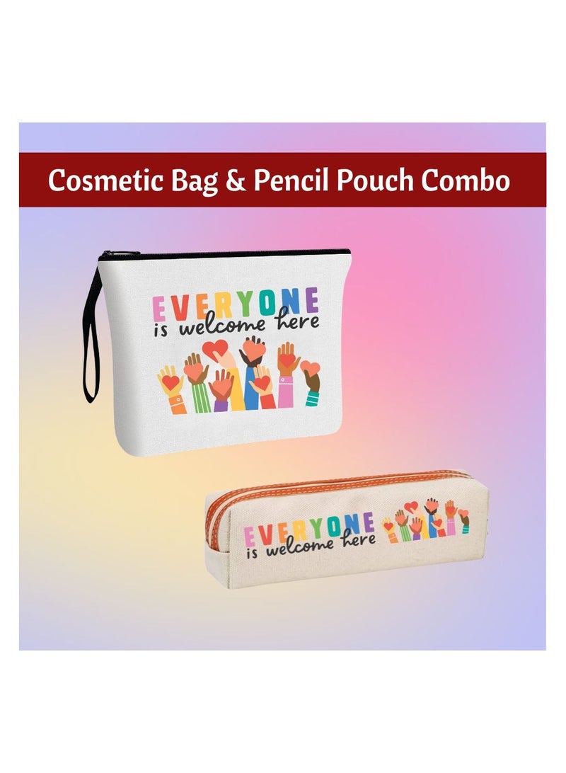 PRINTSHOP4ME Teachers Day Cosmetic Bag And Pencil Pouch Combo–Thoughtful Gift Set For Teachers–Ideal For Women Educators–Appreciation Gift For Teacher’s Day,End Of Year Or Back To School - Image 2
