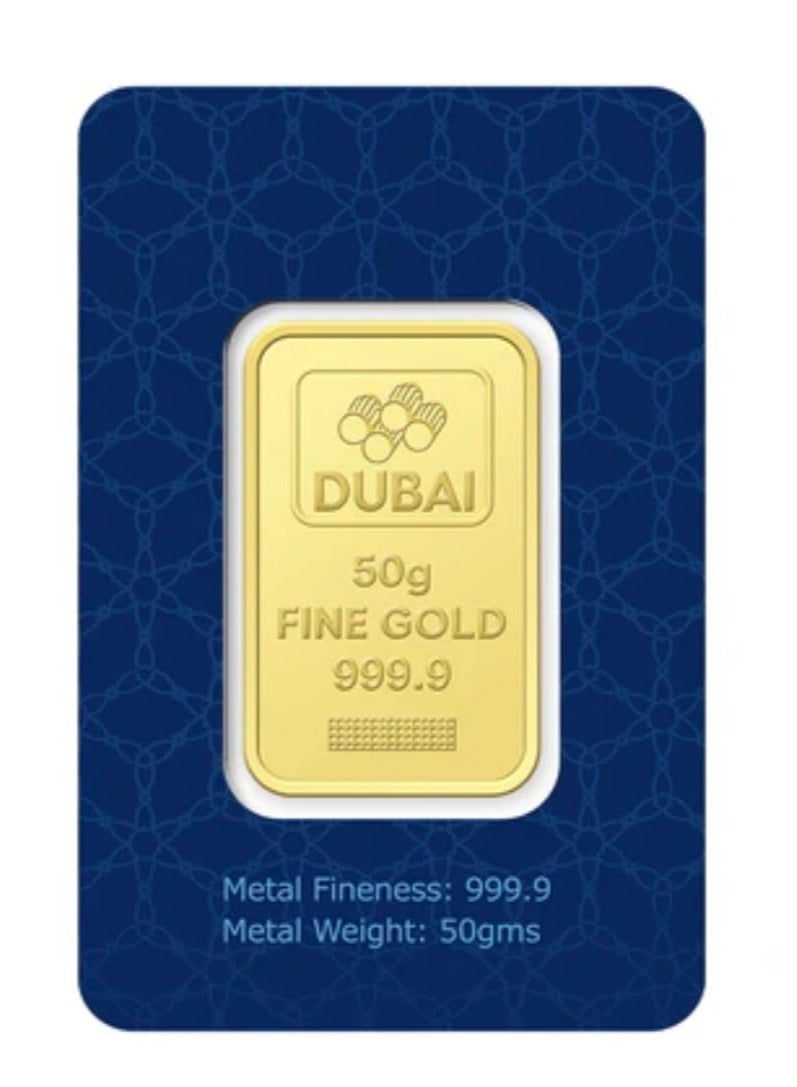 KHUSHBOO JEWELS FINE GOLD BAR 50g 24K 999.9 PURE - Image 2