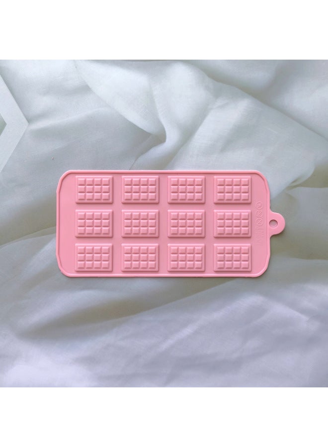 12-Cavity Chocolate Mold DIY Candy Ice Tray Biscuit Cake Baking Tool Excellent Craftsmanship For Home Baking And Pastry Making-Color:Rice Powder - Image 1