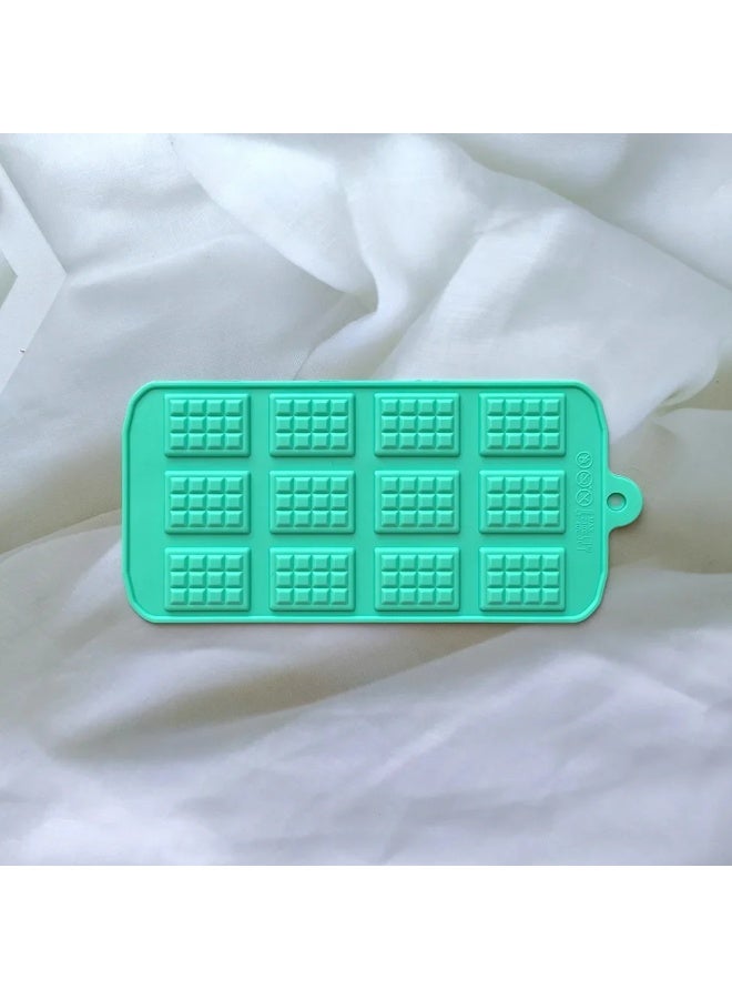 12-Cavity Chocolate Mold DIY Candy Ice Tray Biscuit Cake Baking Tool Excellent Craftsmanship For Home Baking And Pastry Making-Color:Rice Powder - Image 5