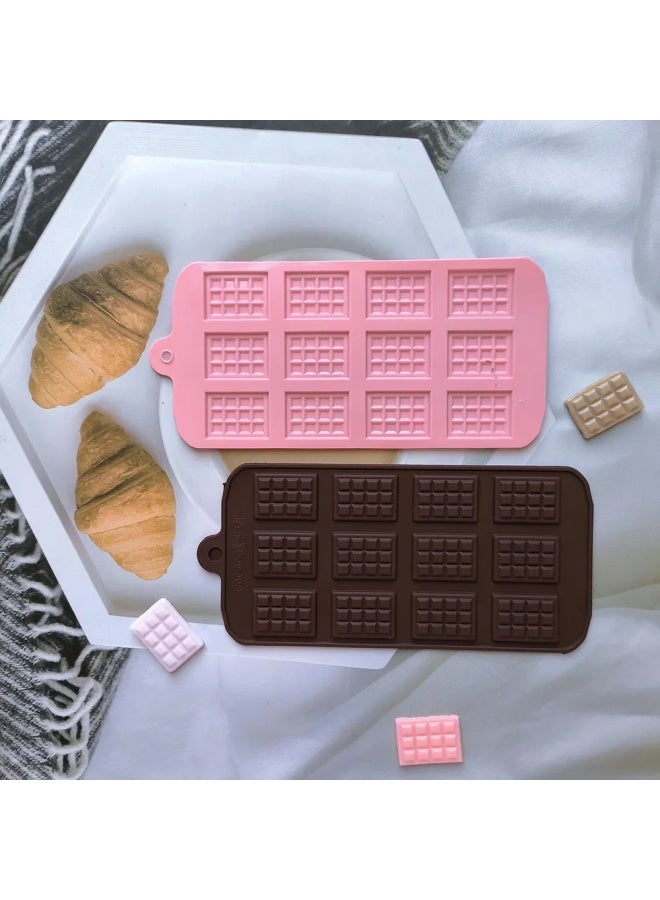 12-Cavity Chocolate Mold DIY Candy Ice Tray Biscuit Cake Baking Tool Excellent Craftsmanship For Home Baking And Pastry Making-Color:Rice Powder - Image 4