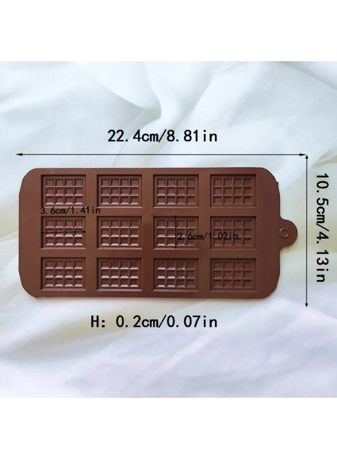12-Cavity Chocolate Mold DIY Candy Ice Tray Biscuit Cake Baking Tool Excellent Craftsmanship For Home Baking And Pastry Making-Color:Rice Powder - Image 3