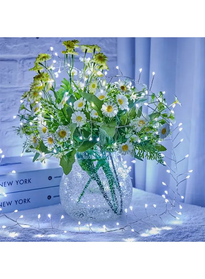 White LED Fairy String Lights 100LED 8 Modes Remote Timer Indoor Battery Decor - Image 5