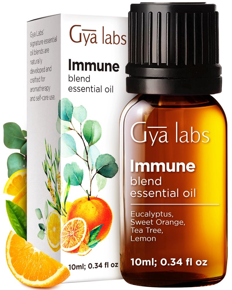 Gya Labs Immune Essential Oil Blend for Diffuser & Wellness - Thieves Essential Oil for Cleansing & Invigorating (0.34 Fl Oz) - Image 1