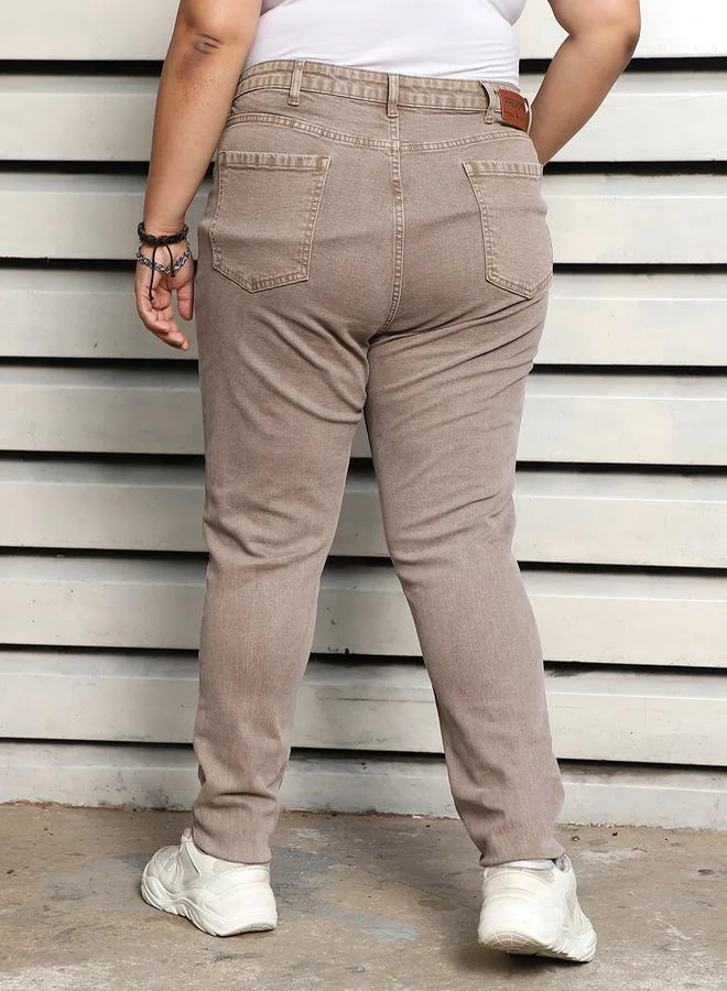 HIGH STAR Plus Size Skinny Fit High Rise Stretchable Jeans by Styli