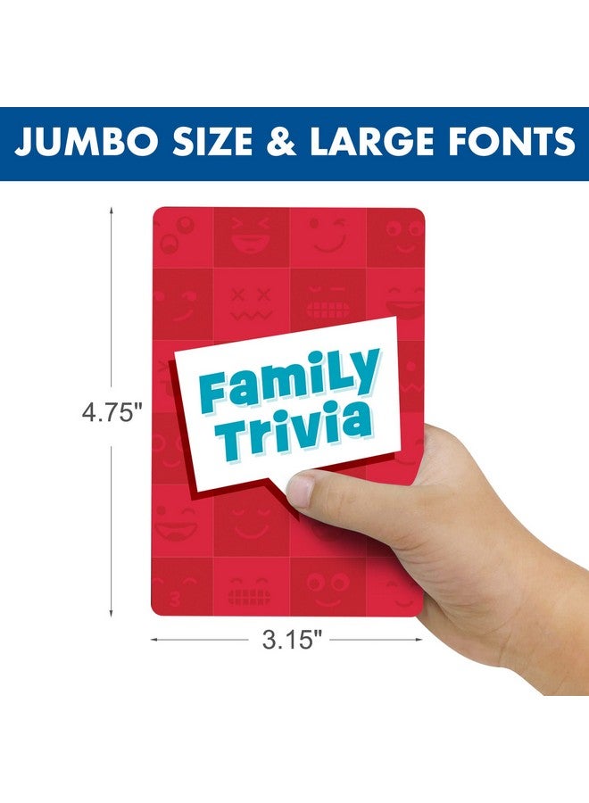 LotFancy Family Trivia Game, Ages 4 and up, Family Games for Kids and Adults, 60 Fun Trivia Cards, Family Conversation Starters for Family Game Night, Party, Travel, Road Trip, Jumbo Size - Image 3