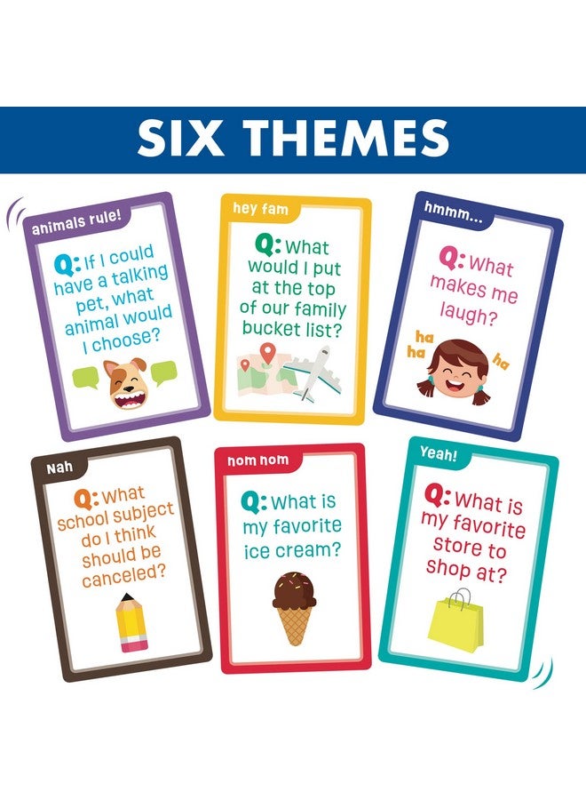 LotFancy Family Trivia Game, Ages 4 and up, Family Games for Kids and Adults, 60 Fun Trivia Cards, Family Conversation Starters for Family Game Night, Party, Travel, Road Trip, Jumbo Size - Image 2