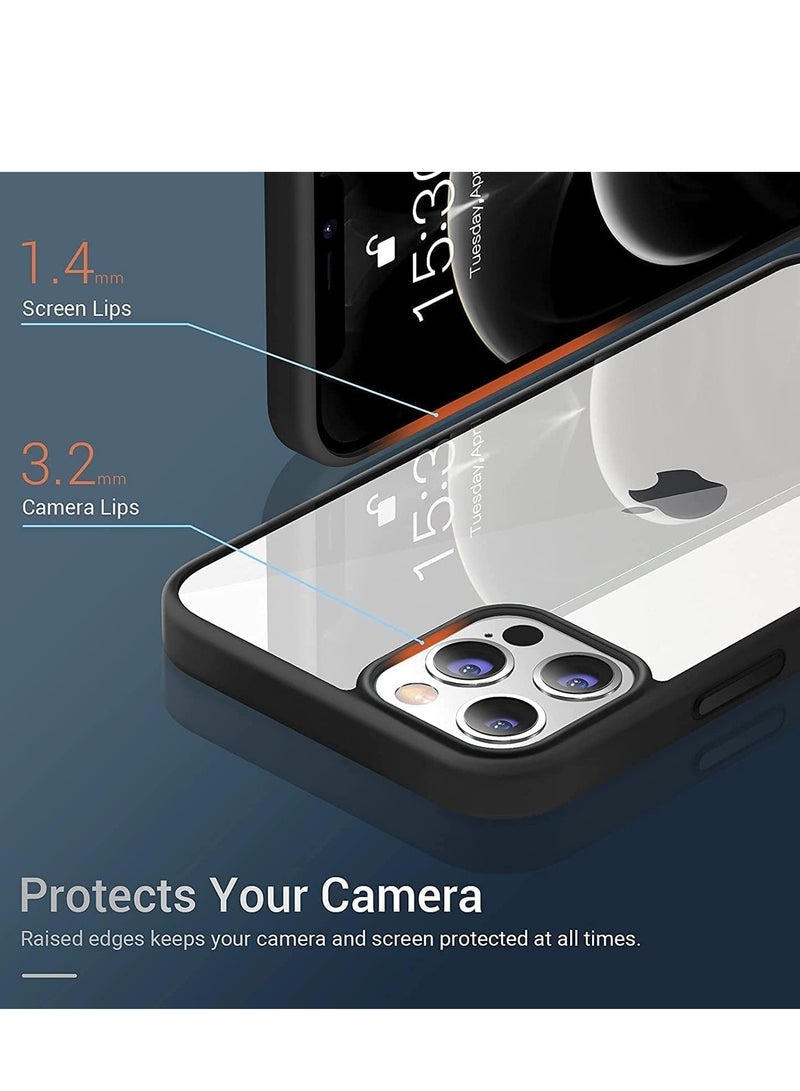Magic Mask QY Series TPU Protection Case Compatible with iPhone 15 Pro Max 6.7 inch Unique Black Frame Clear for iPhone 15 Pro Max 6.7 inch  - Image 3