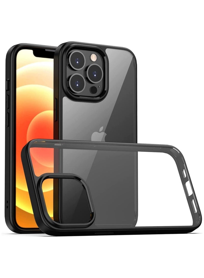Magic Mask QY Series TPU Protection Case Compatible with iPhone 15 Pro Max 6.7 inch Unique Black Frame Clear for iPhone 15 Pro Max 6.7 inch  - Image 2